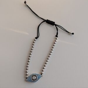 Sterling Silver Evil Eye Bracelet